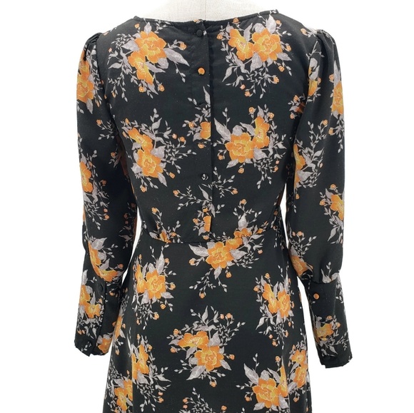 Free People Dress Sz 4 Fall Floral - Picture 3 of 7